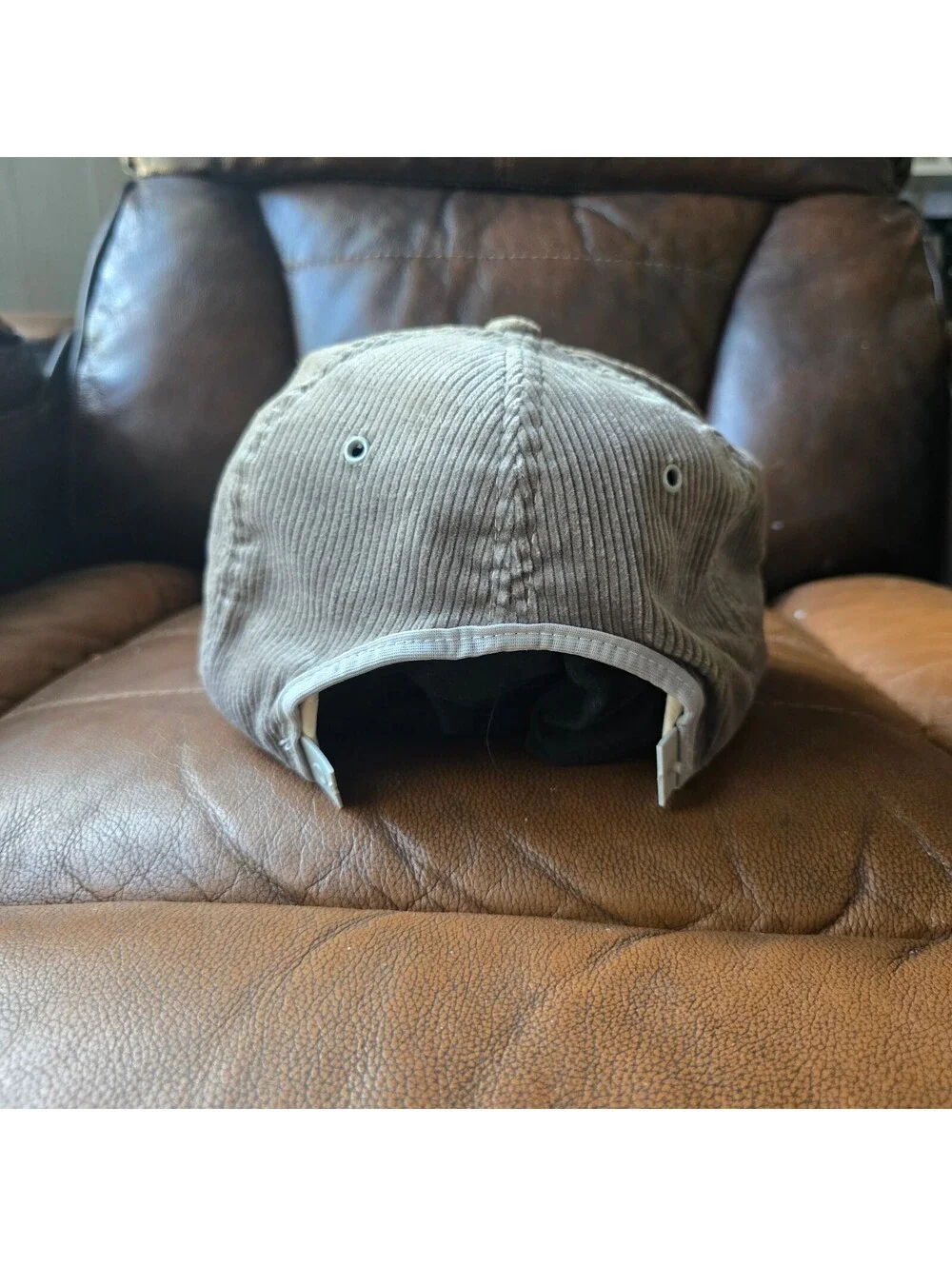 Bridgestone Tires Patch Corduroy Snapback Trucker Hat grey/brown As-Is